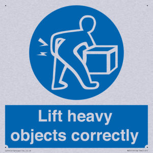 Lift heavy objects correctly